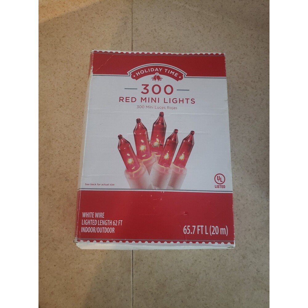 Holiday Time 300 Red Mini Lights Indoor/Outdoor